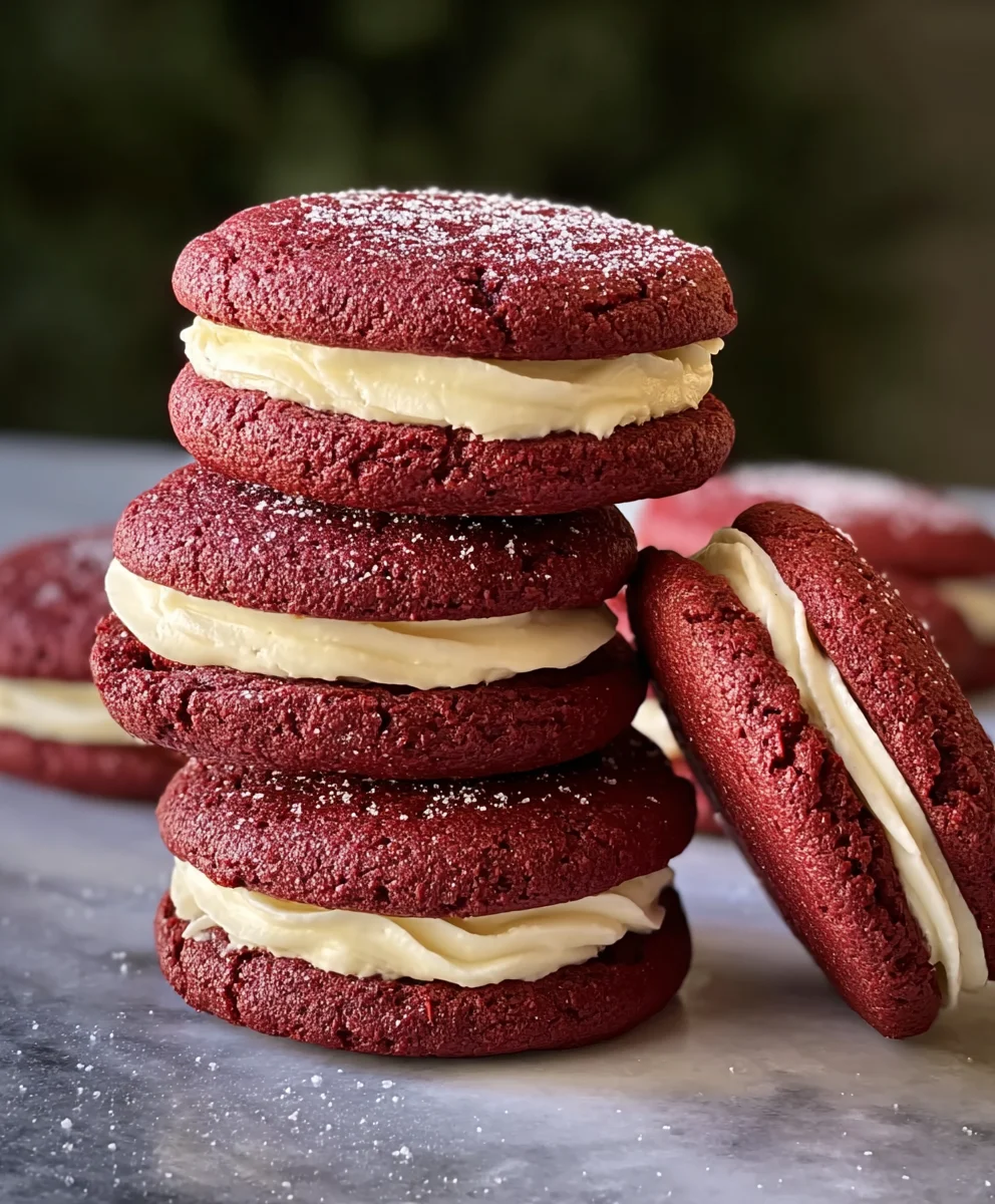 Decadent Red Velvet Cookie Sandwiches Recipe