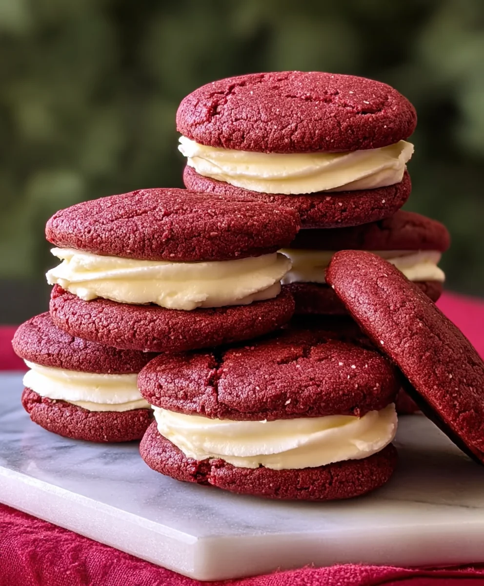 Decadent Red Velvet Cookie Sandwiches Recipe