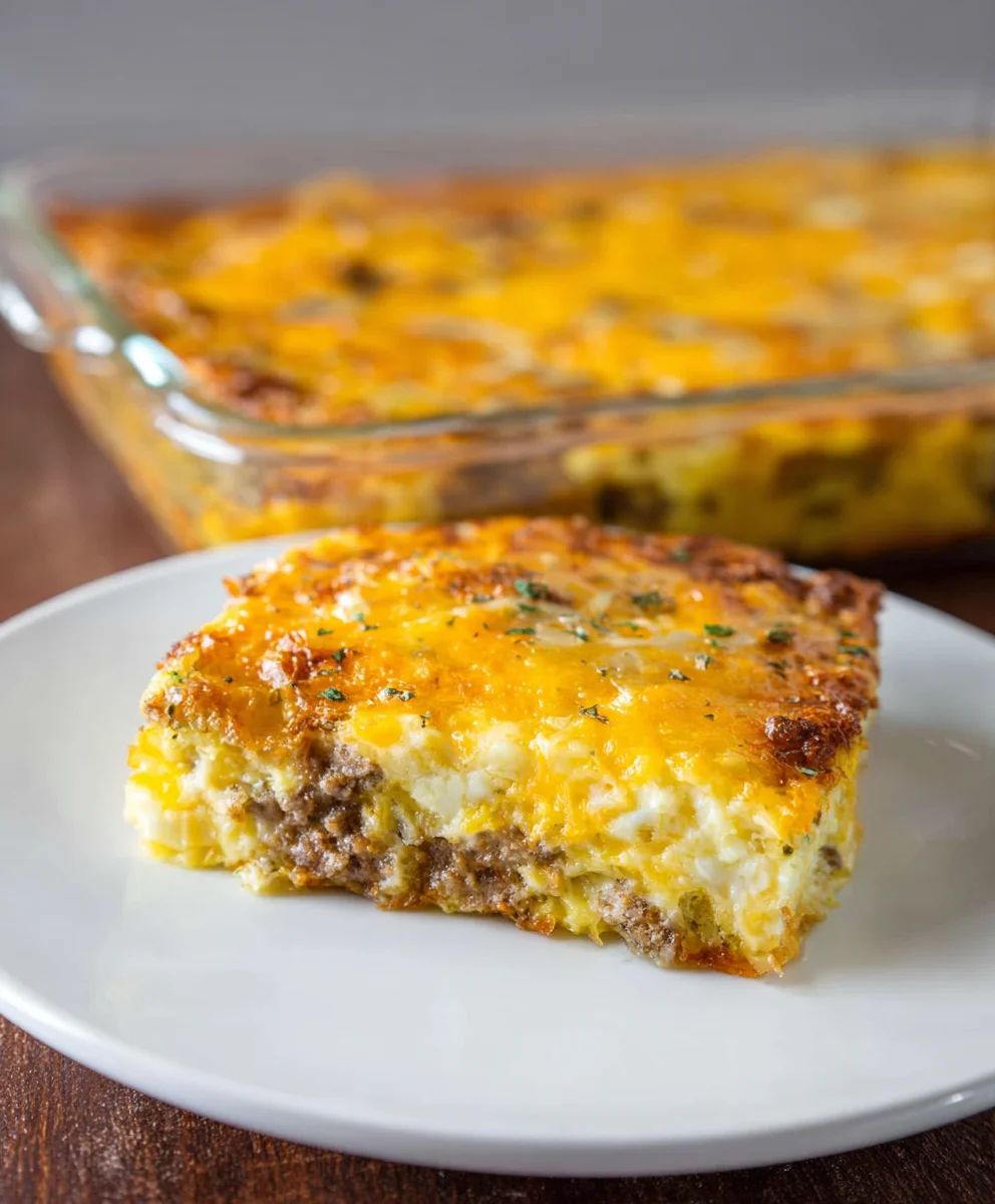 Cheesy Hashbrown Casserole-Beefy Comfort Food