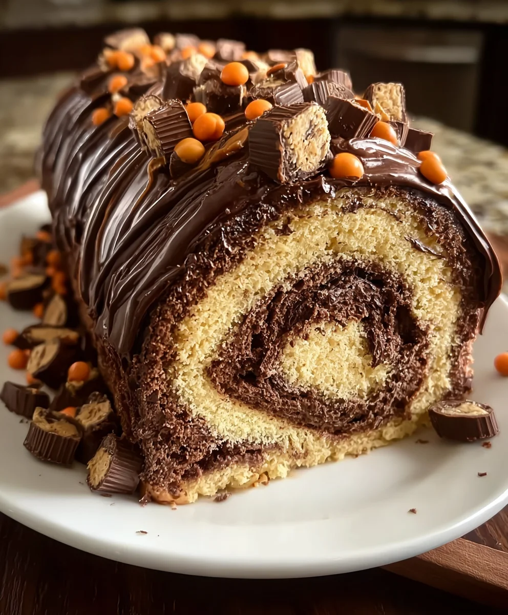 Reese's Peanut Butter Roll Cake Recipe-Delicious Treat