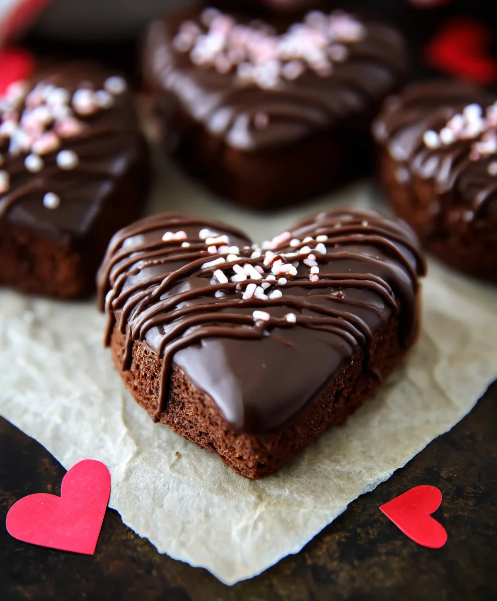 Chocolate Dipped Brownie Hearts-Easy-Decadent Recipe