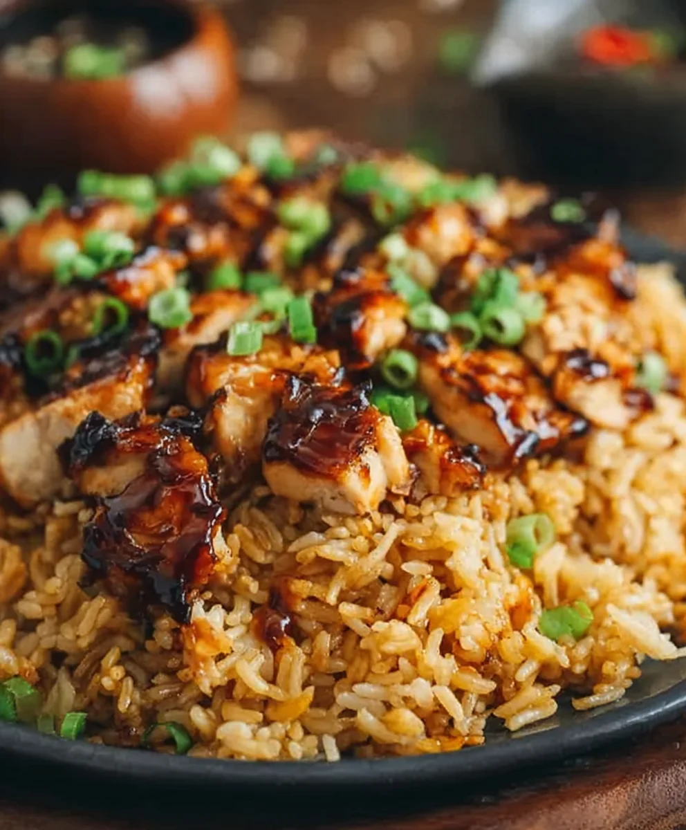 Easy Honey BBQ Chicken Rice Dinner