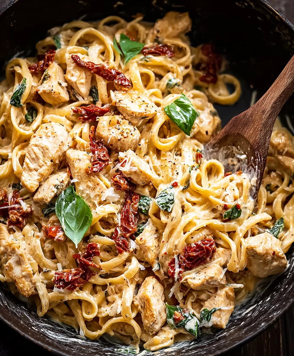 Sun Dried Tomato Chicken Pasta- Easy & Delicious