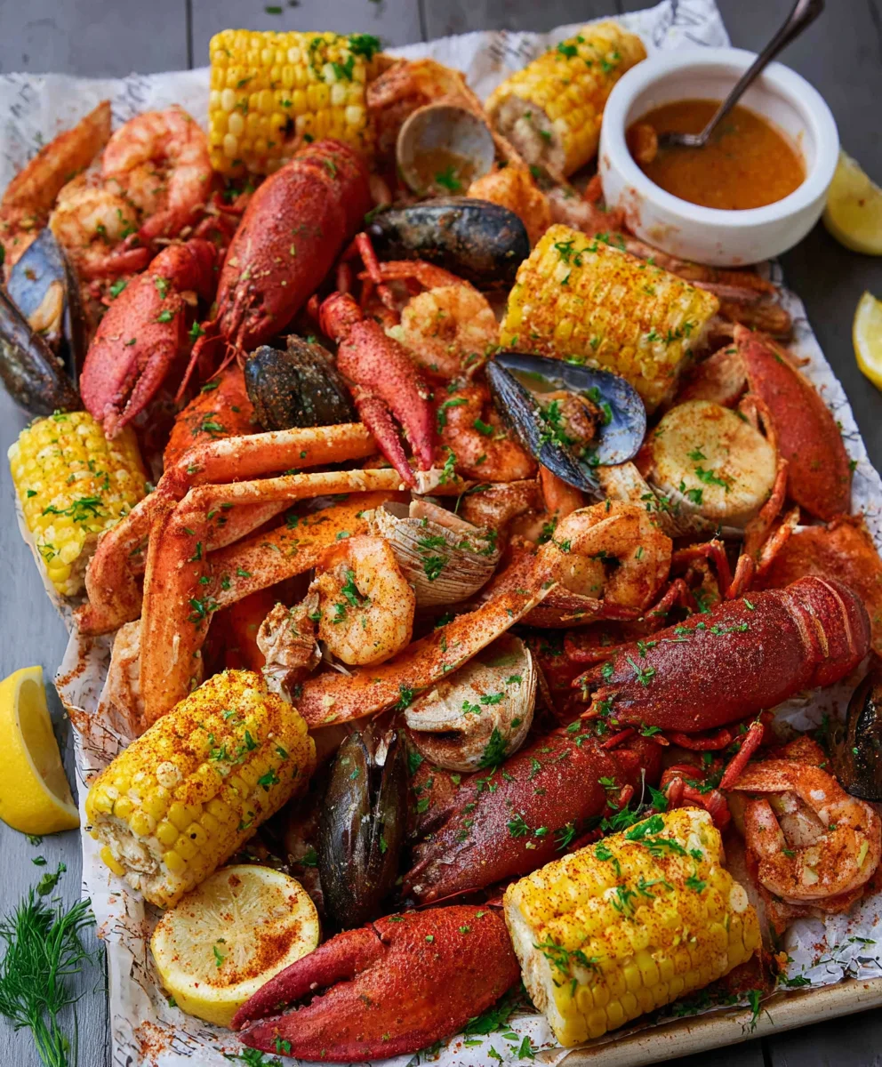 Spicy Garlic Butter Cajun Seafood Boil Recipe-Easy Homemade