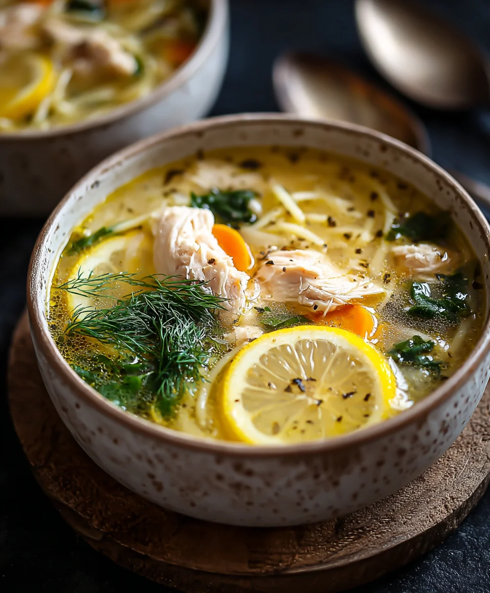 Authentic Greek Lemon Chicken Soup Recipe