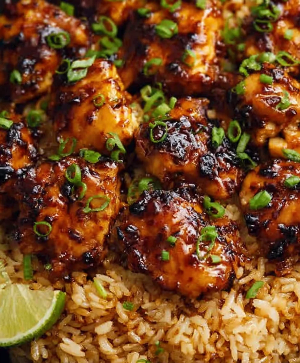 Easy Honey BBQ Chicken Rice Dinner