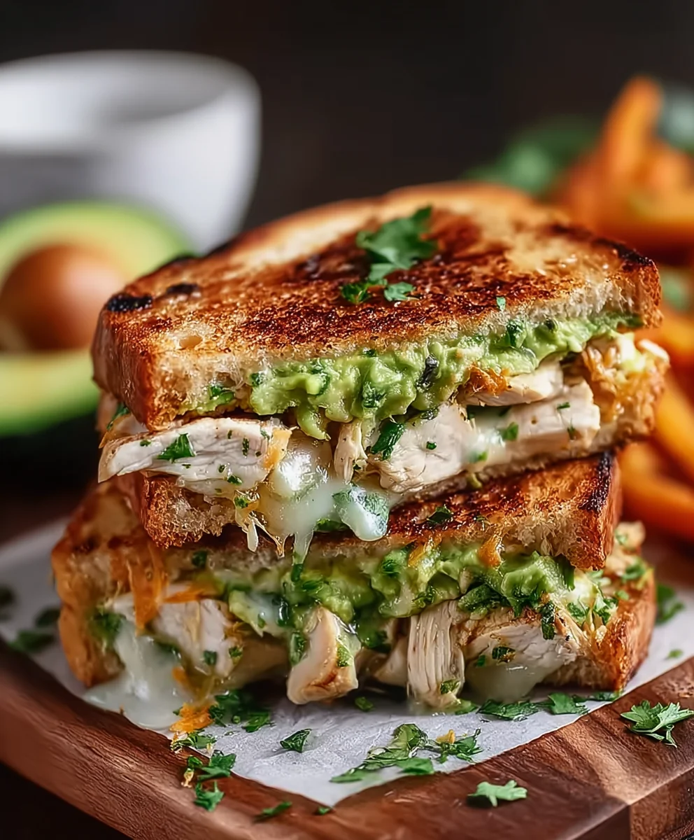 Chicken Avocado Melt- Easy & Delicious Sandwich