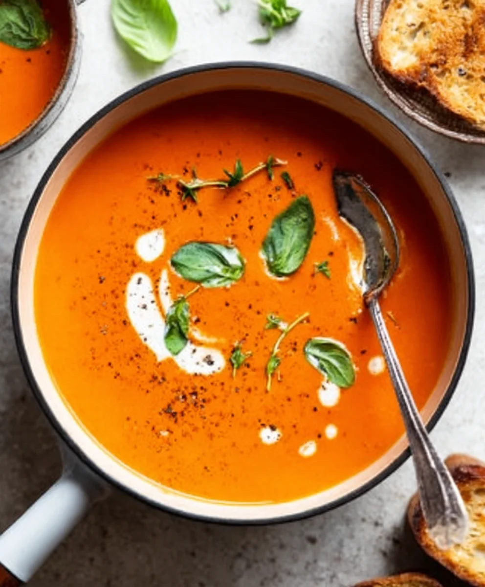 Creamy Tomato Soup - Easy Canned Tomato Recipe