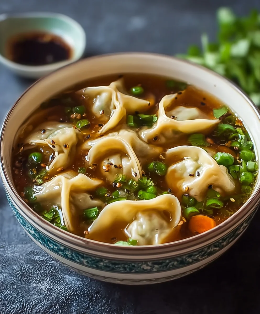 Potsticker Beef Soup - Comforting Flavorful Bowl