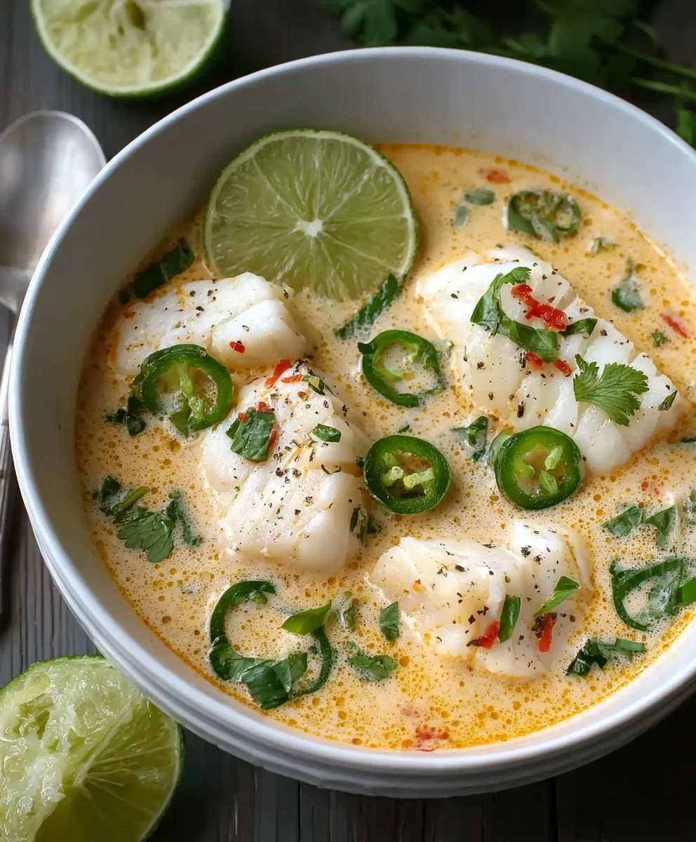 Coconut Lime Fish Soup- Flavorful & Easy Recipe