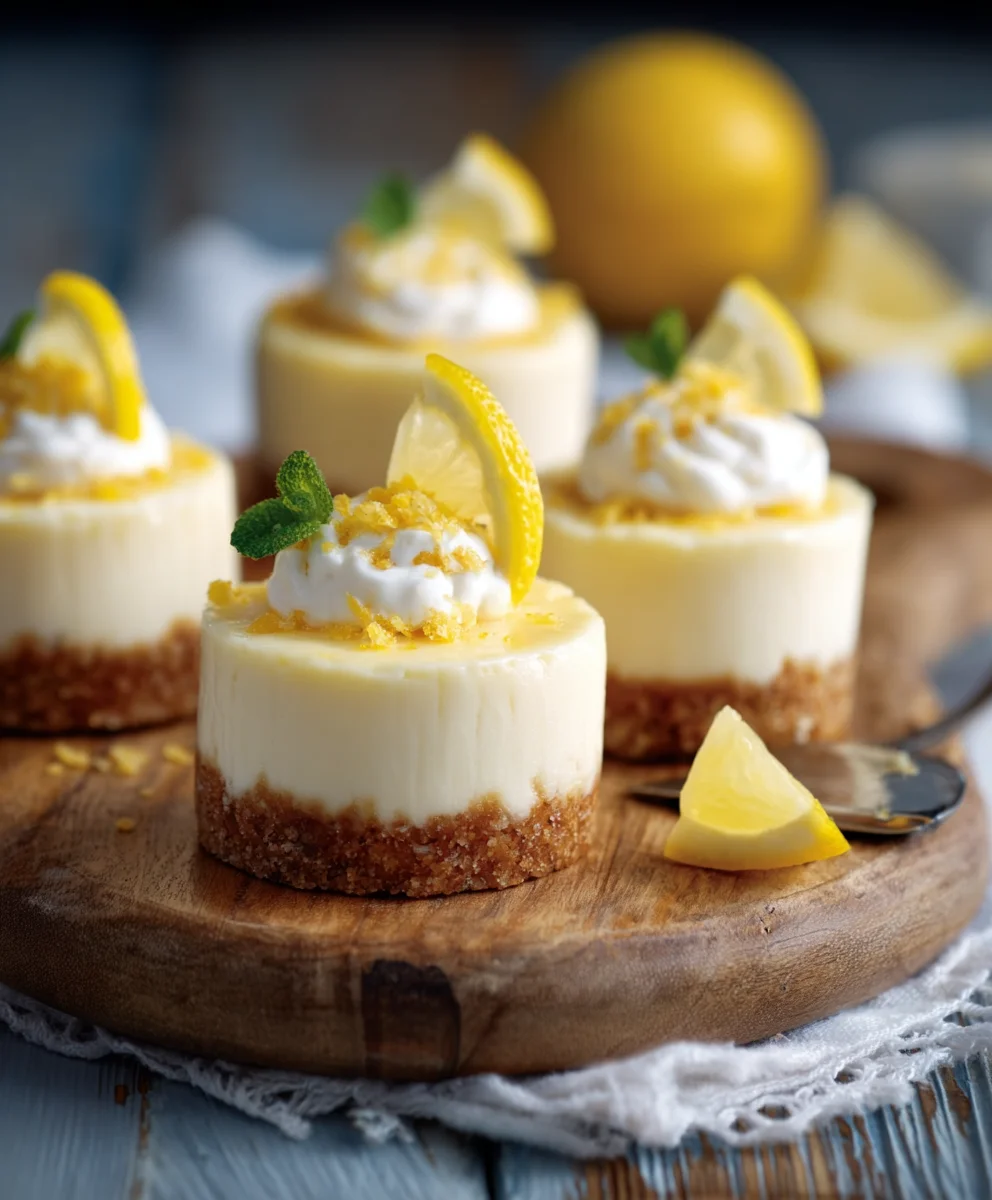 Mini Lemon Cheesecakes-Easy & Delicious Recipe