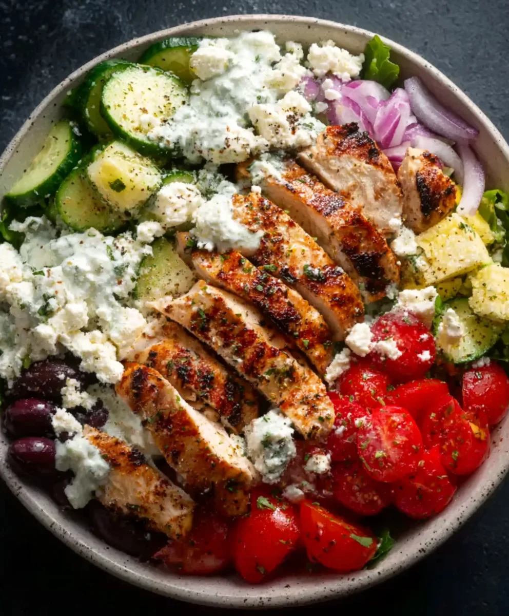 Easy Greek Chicken Bowls-Healthy Meal Prep