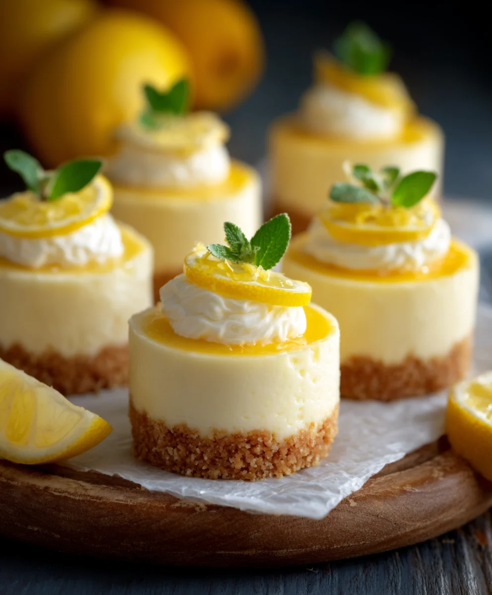 Mini Lemon Cheesecakes-Easy & Delicious Recipe