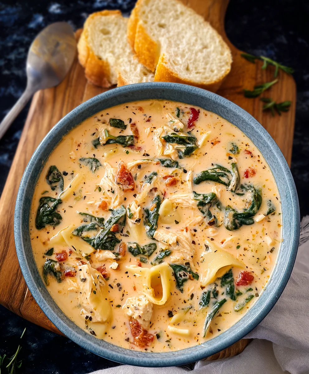Creamy Tuscan Chicken Soup-Marry Me Comfort