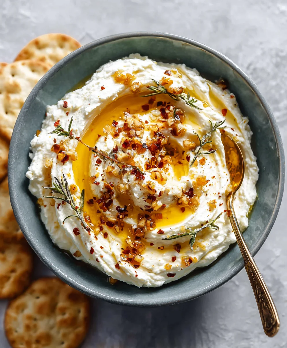 Spicy Ricotta Dip with Hot Honey- Easy Appetizer