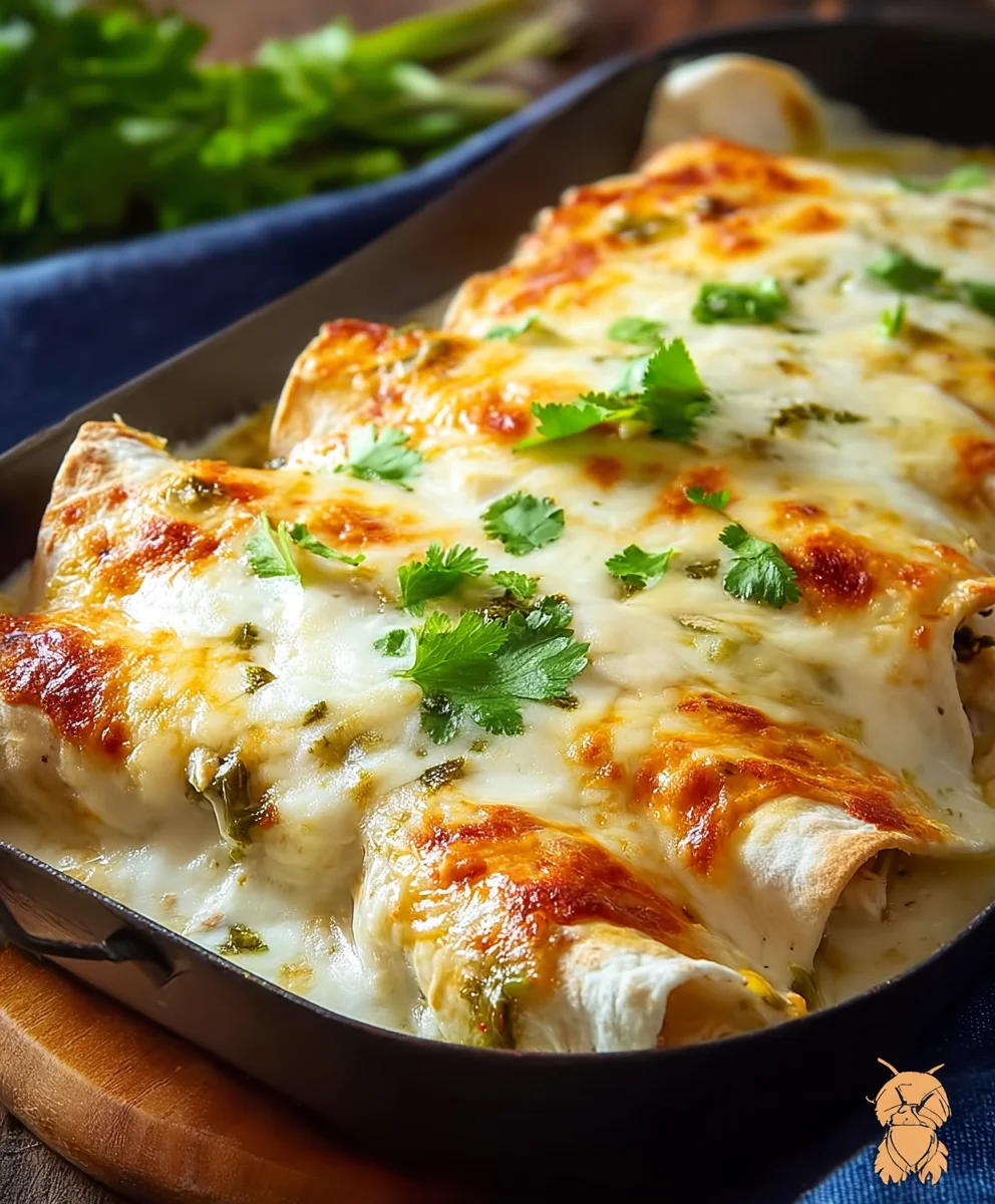 Easy Chicken Enchiladas with Creamy White Sauce