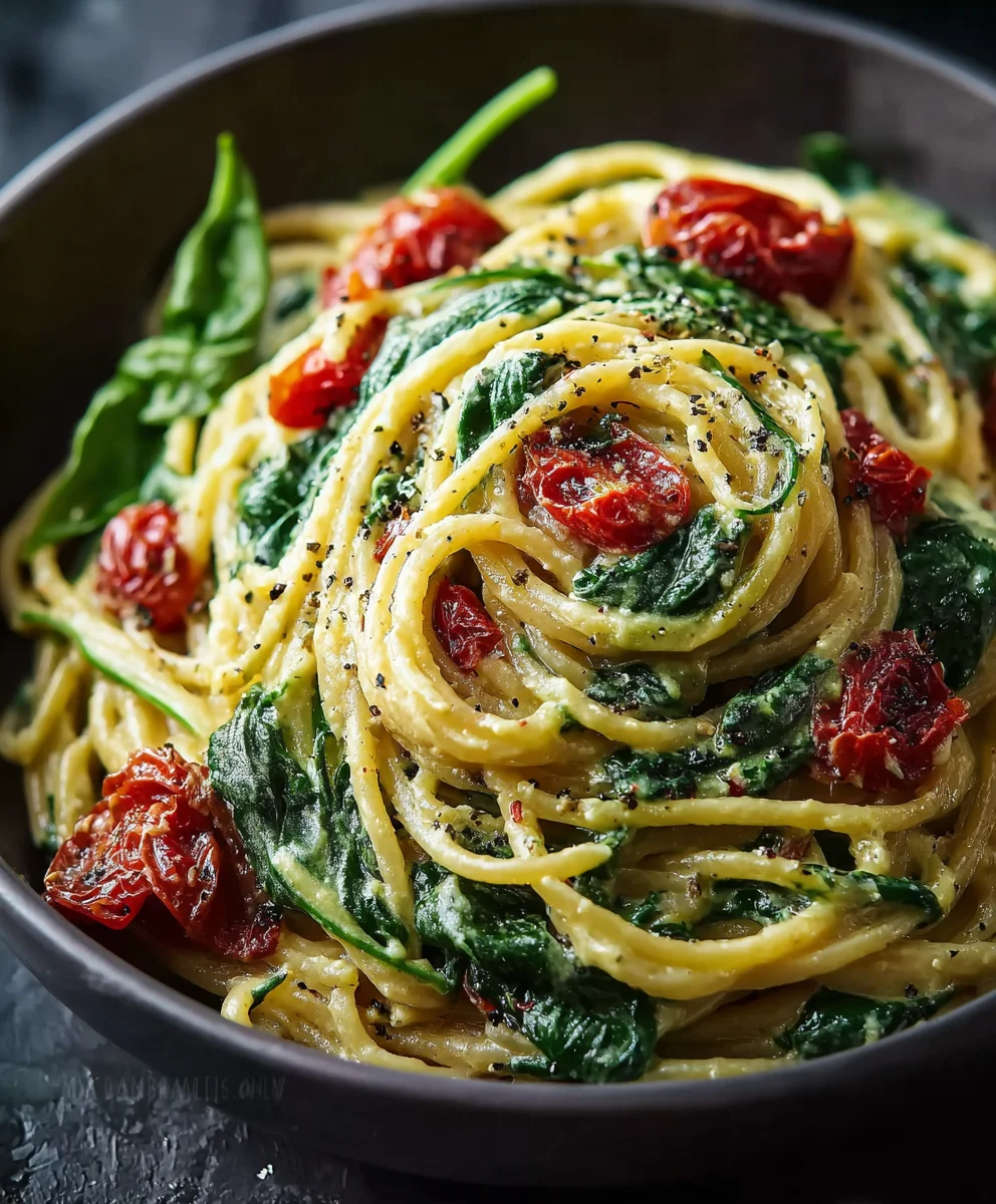 Easy Spinach Tomato Pasta - Quick Weeknight Meal