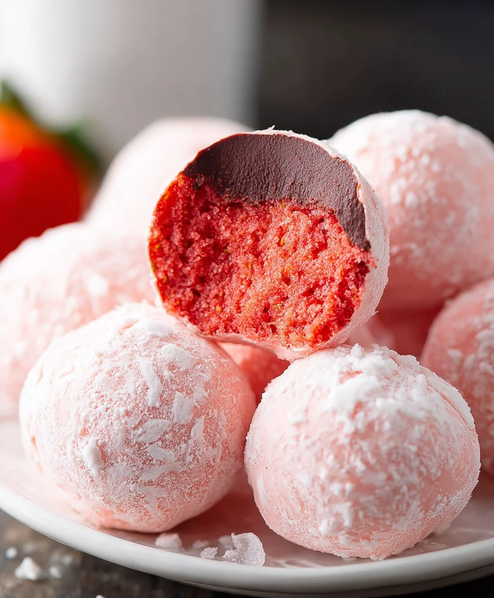 Easy Strawberry Truffles Recipe - Delicious Dessert