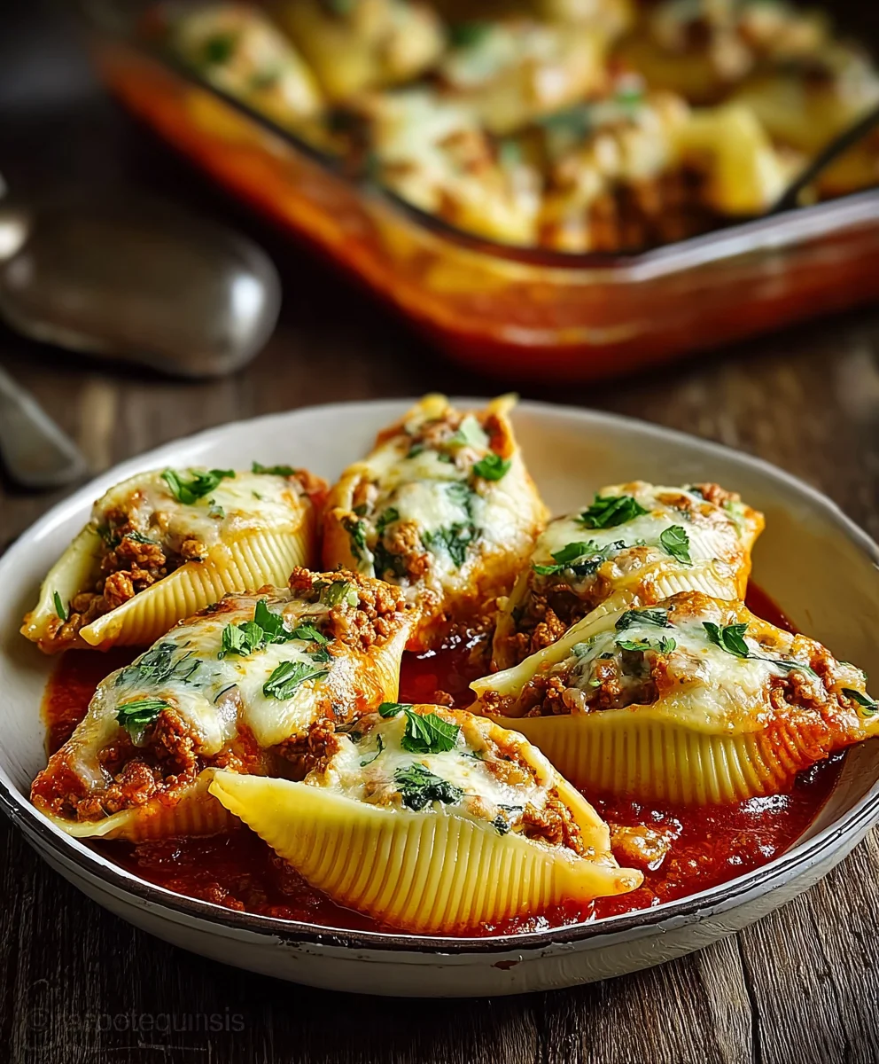 Cheesy Beef Stuffed Shells Recipe - Easy & Delicious