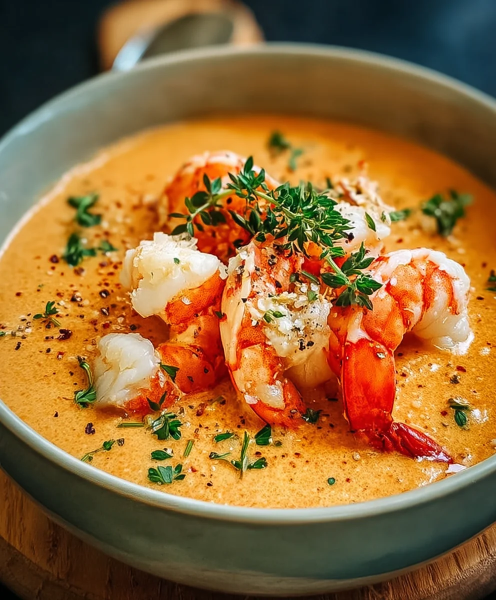 Creamy Triple Seafood Bisque Recipe - Rich & Flavorful