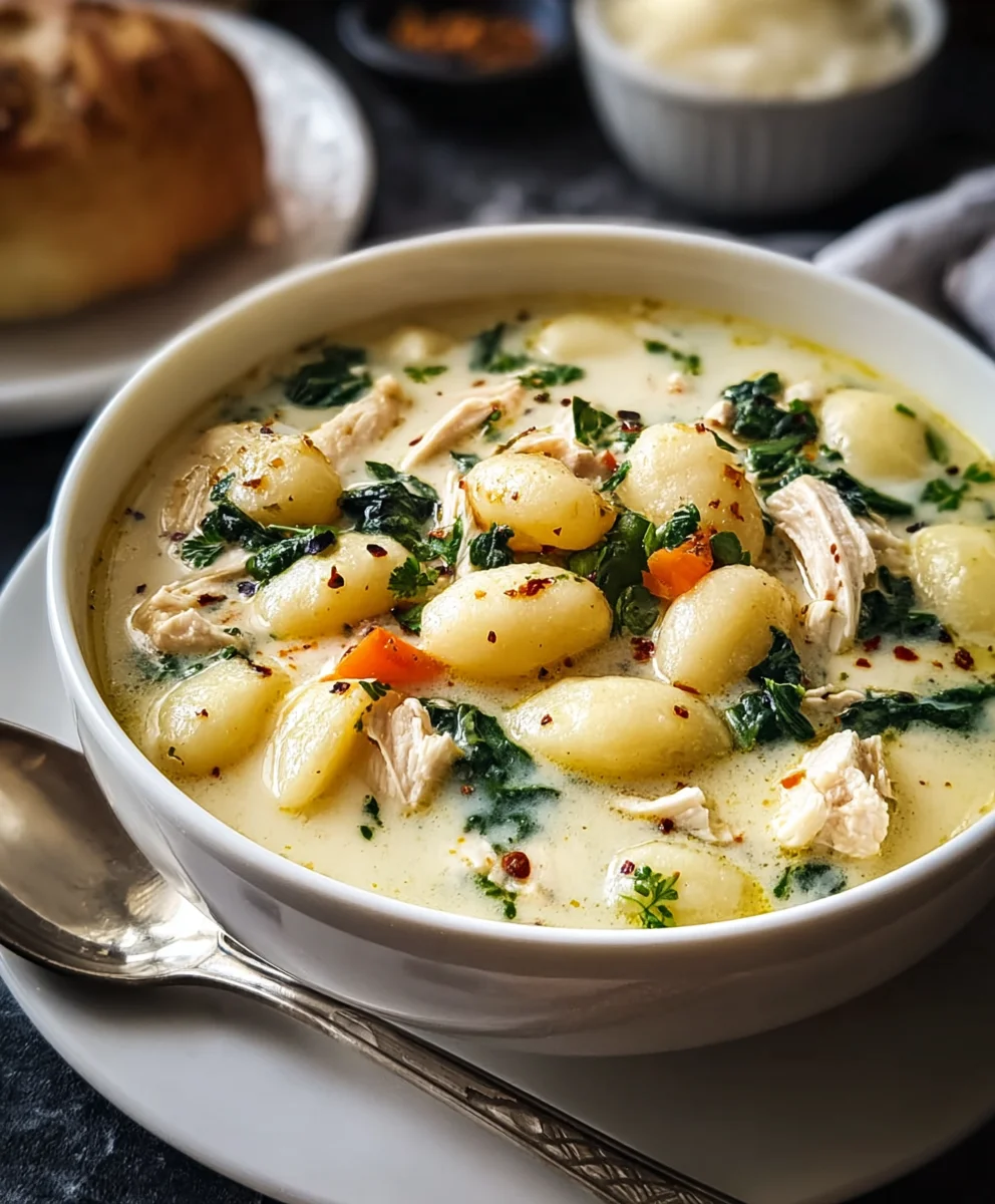 Easy Creamy Chicken Gnocchi Soup Recipe