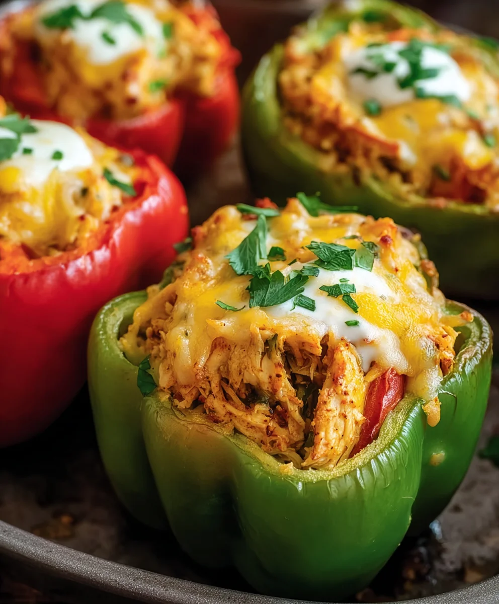 Easy Baked Chicken Stuffed Peppers Recipe