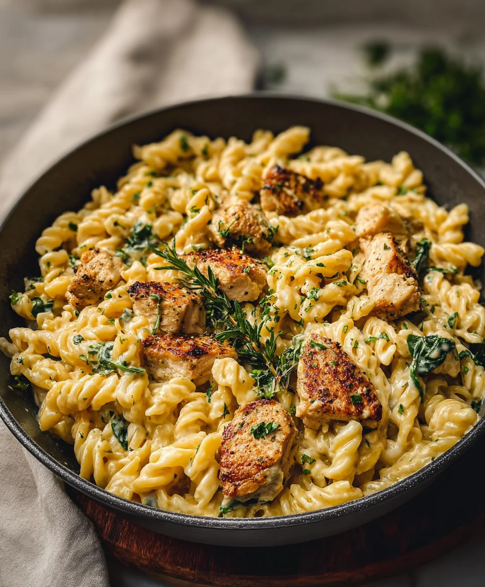 Healthy Garlic Parmesan Chicken Pasta Recipe