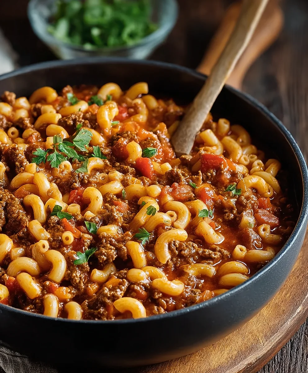 Cheesy One-Pot American Goulash - Easy Beef Recipe