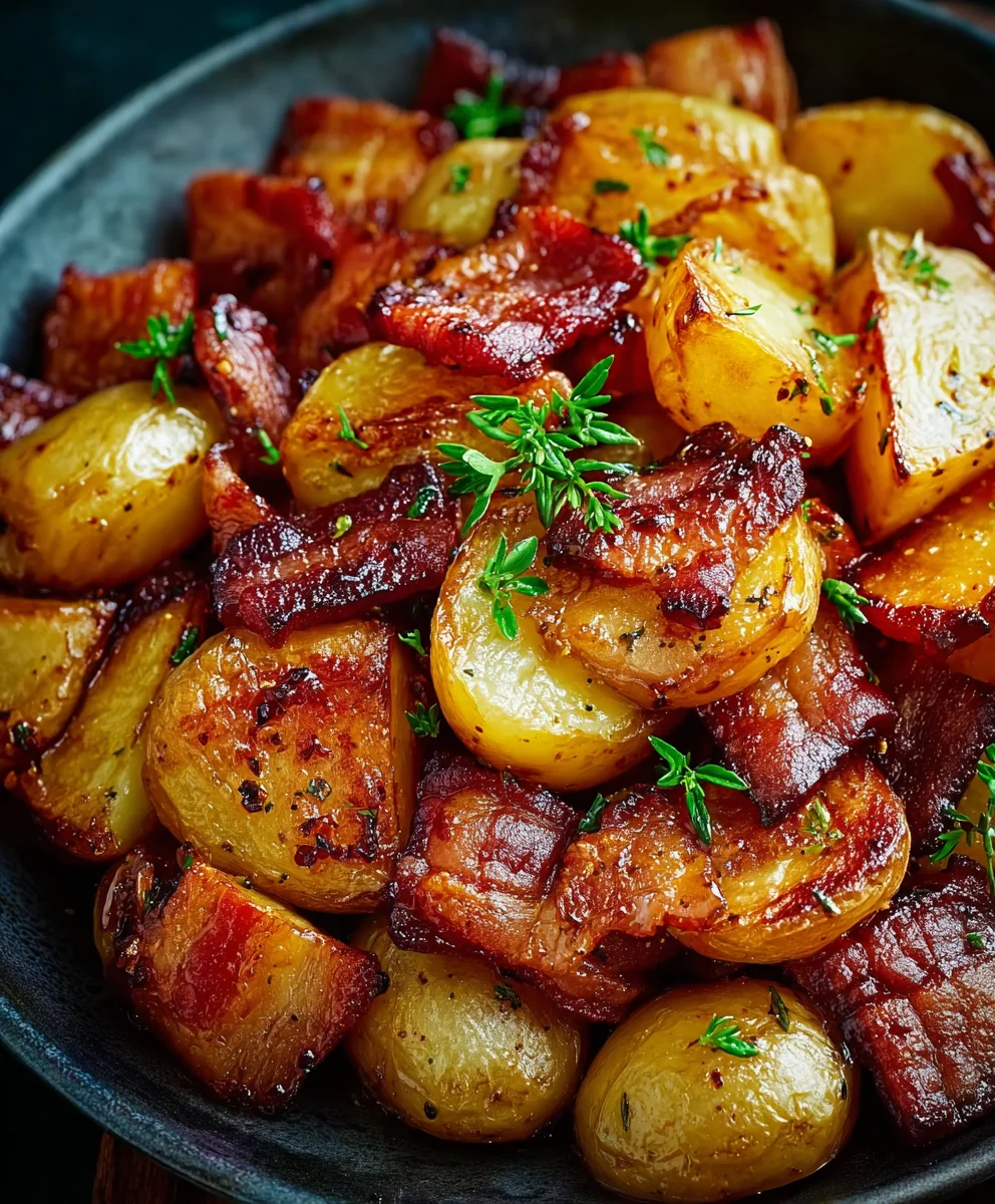 Honey Beef Beef Bacon Roasted Potatoes - Easy Recipe