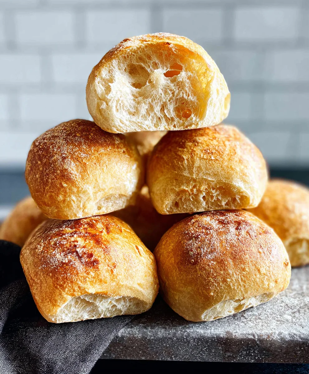 Easy No Knead Crusty Rolls Recipe
