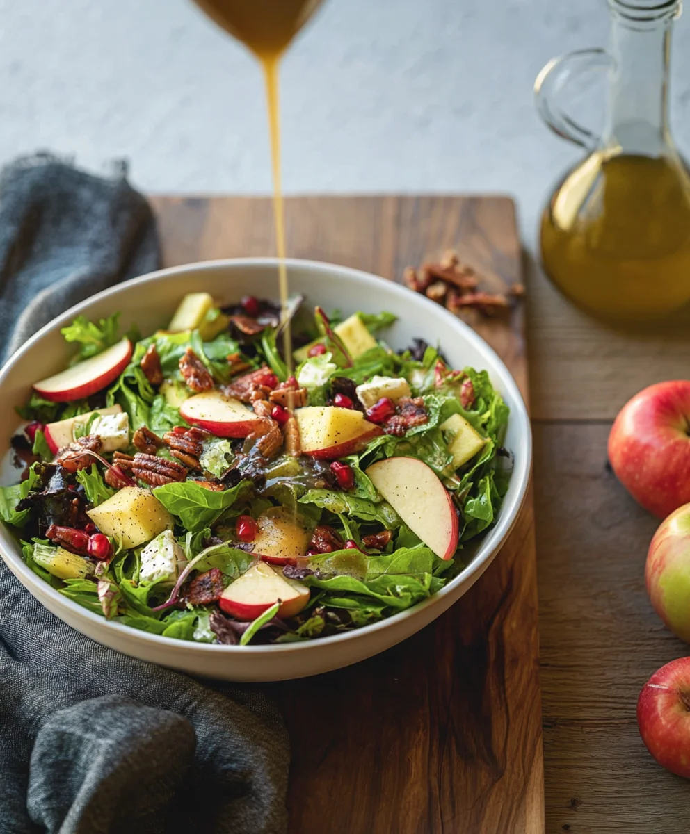 Autumn Apple Cider Vinaigrette Salad-Fall Favorite
