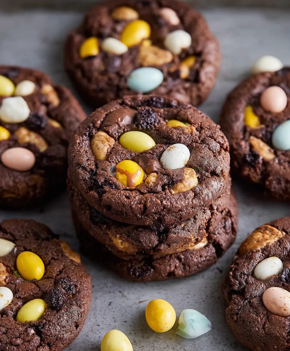 Mini Egg Brownie Cookies-Decadent Chocolate Treat