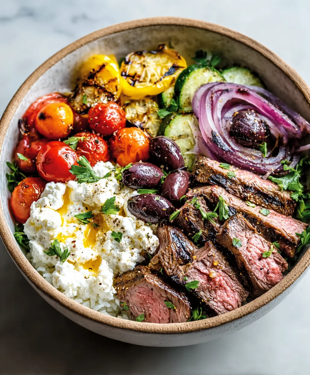 Mediterranean Beef Bowl - Easy & Delicious