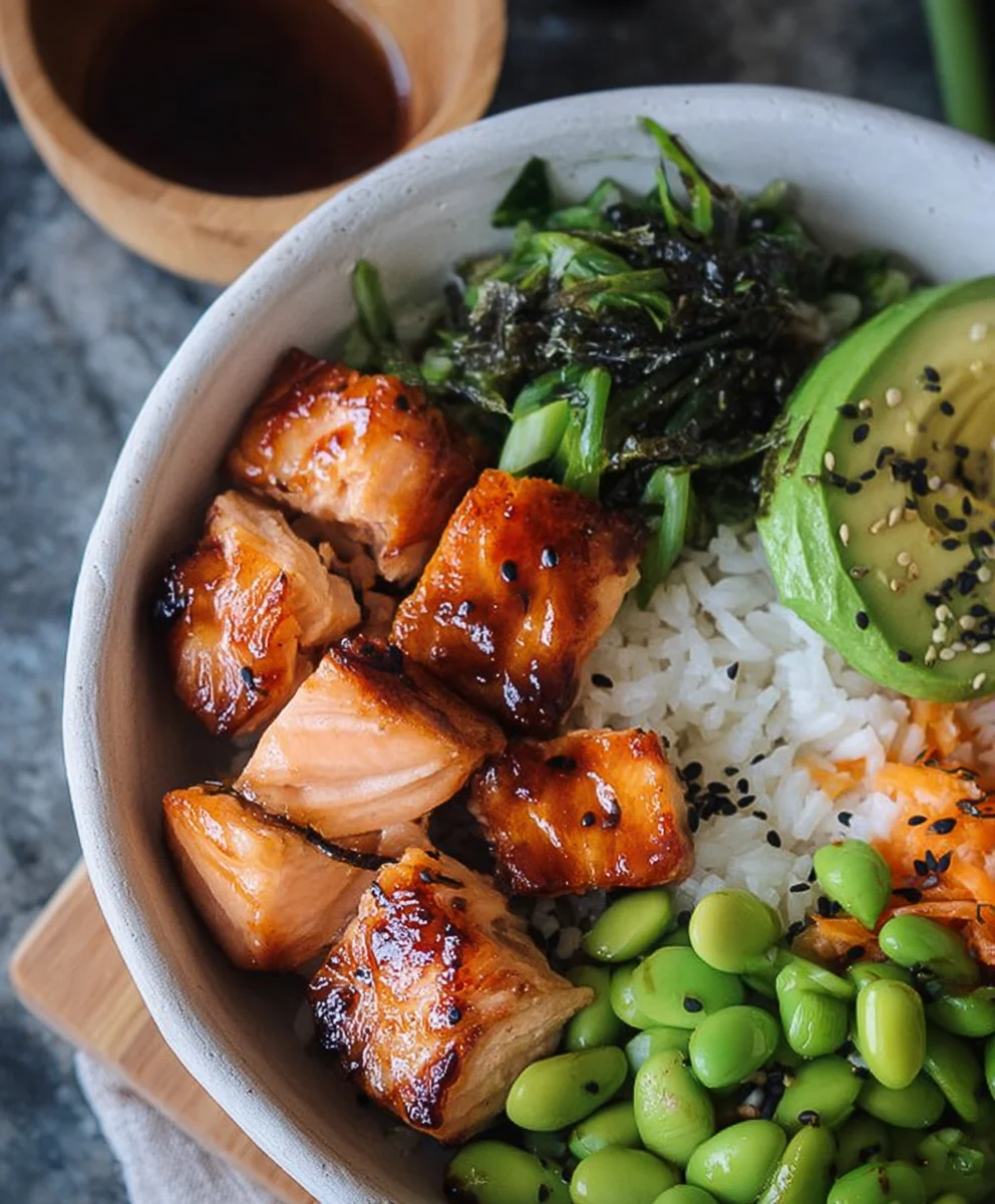 Gluten-Free Teriyaki Salmon Sushi Bowl Recipe