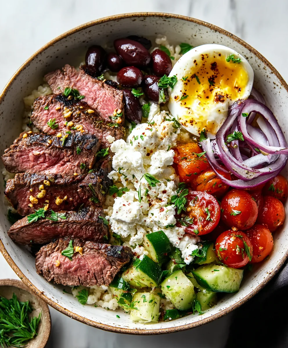 Mediterranean Beef Bowl - Easy & Delicious