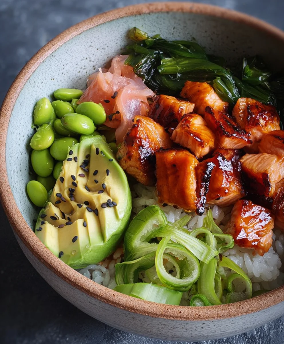 Gluten-Free Teriyaki Salmon Sushi Bowl Recipe