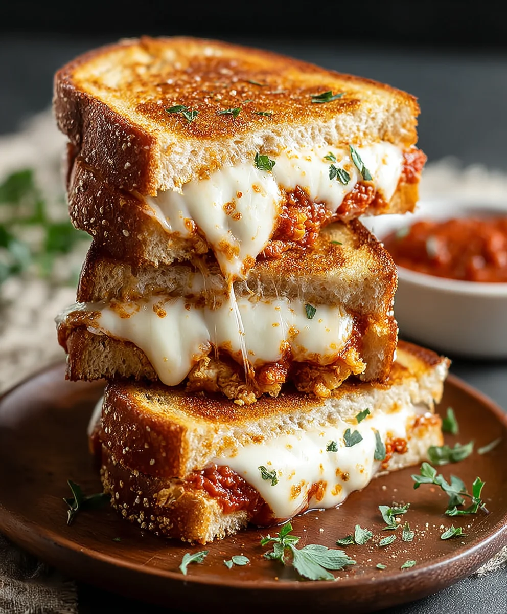 Lazy Chicken Parmesan Grilled Cheese Easy Recipe