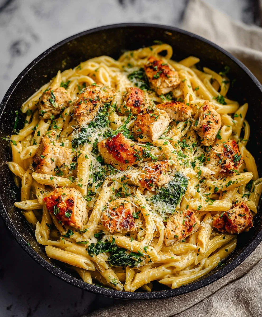 Healthy Garlic Parmesan Chicken Pasta Recipe