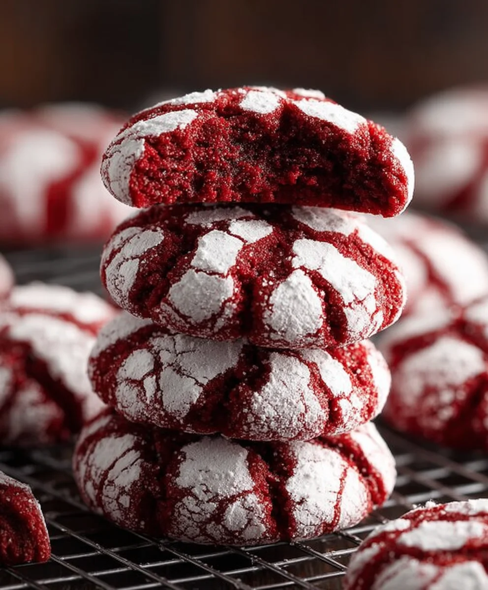 Easy Red Velvet Crinkle Cookies-Festive Sweet Treat