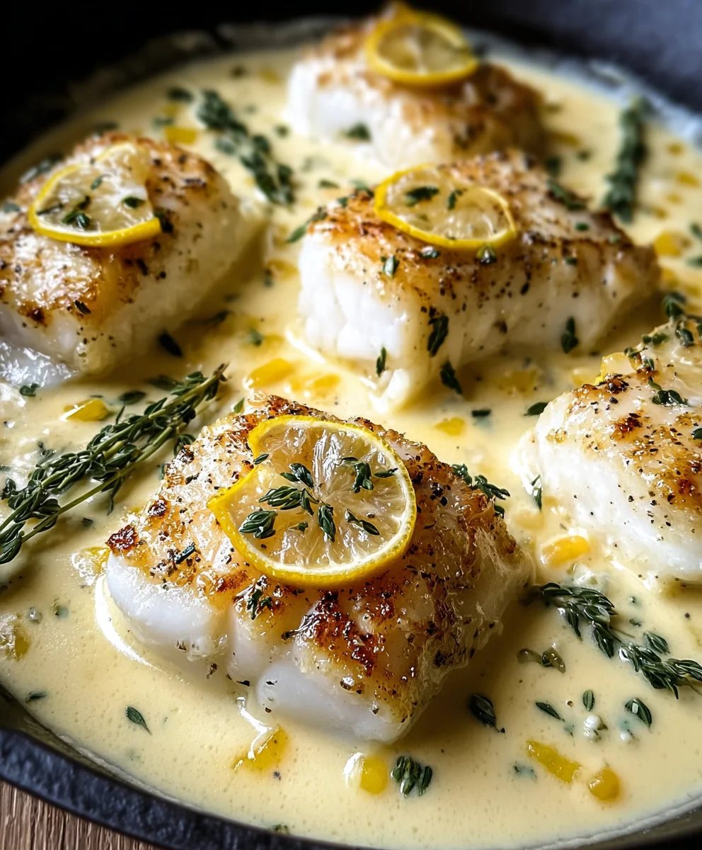 Baked Cod Coconut Lemon Cream - Easy Weeknight Dinner