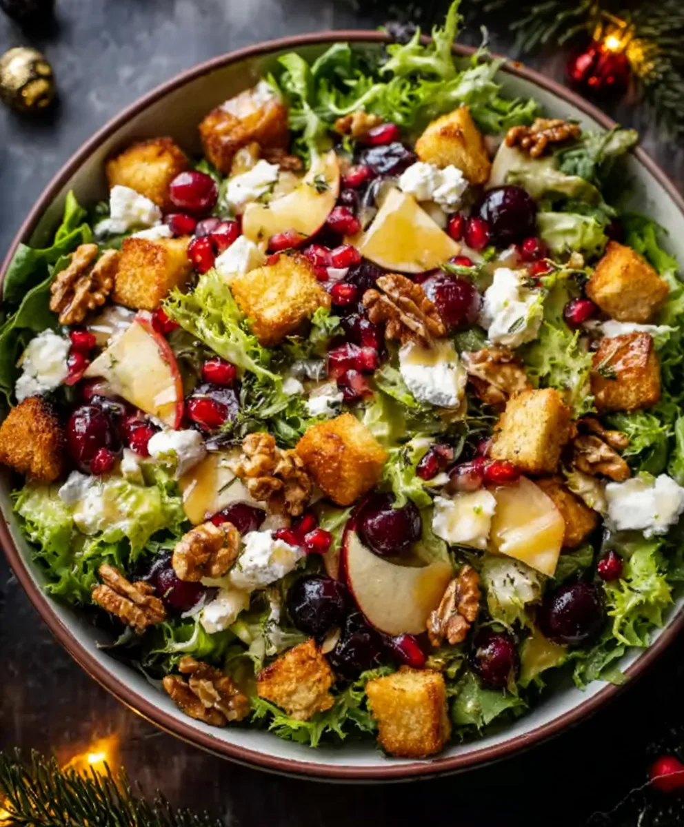 Festive Christmas Salad Honey Mustard Dressing Delight