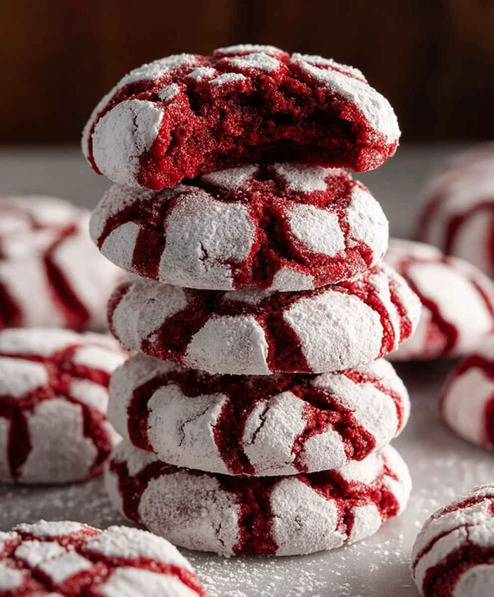 Easy Red Velvet Crinkle Cookies-Festive Sweet Treat