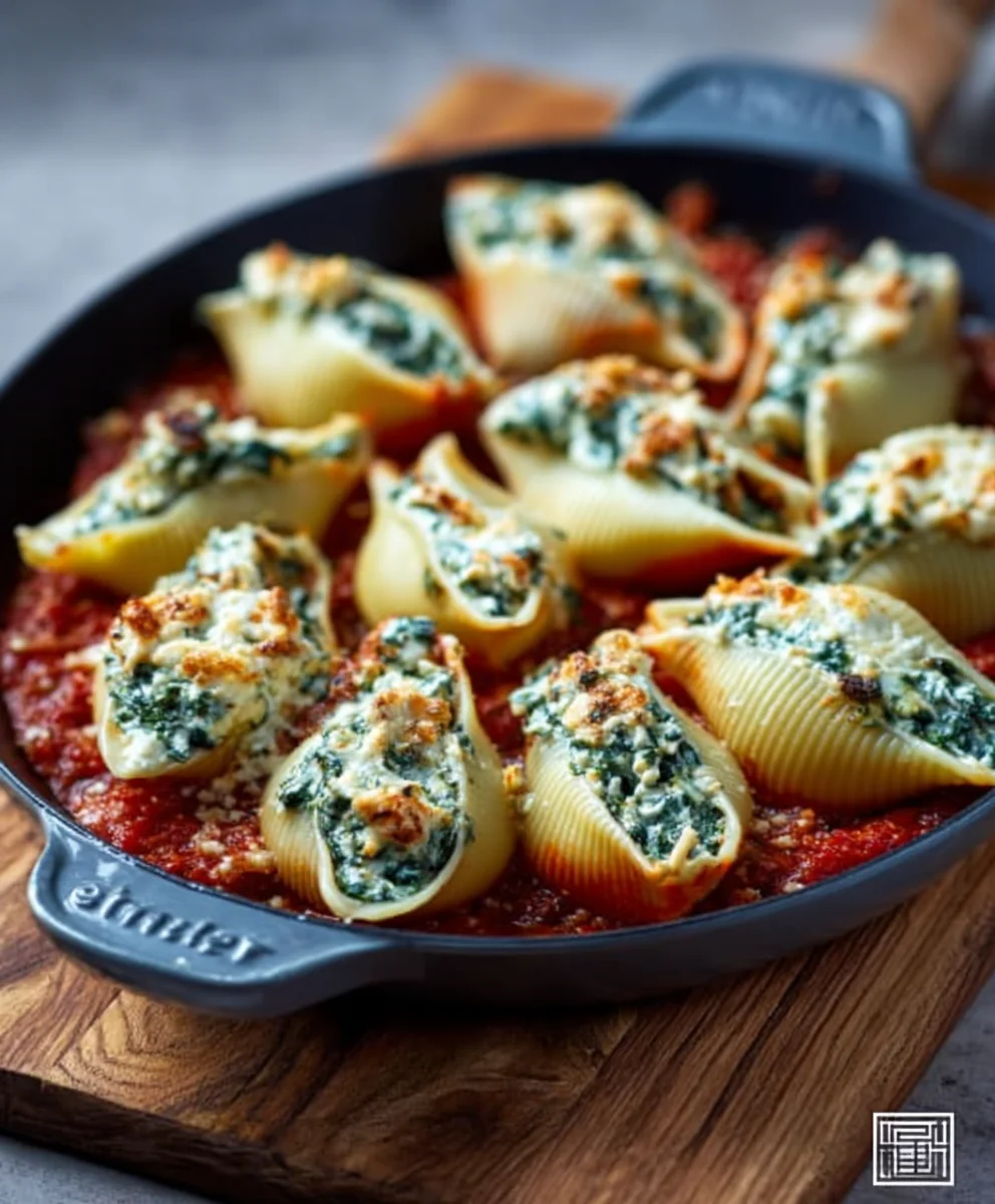 Spinach Ricotta Stuffed Shells Easy Recipe