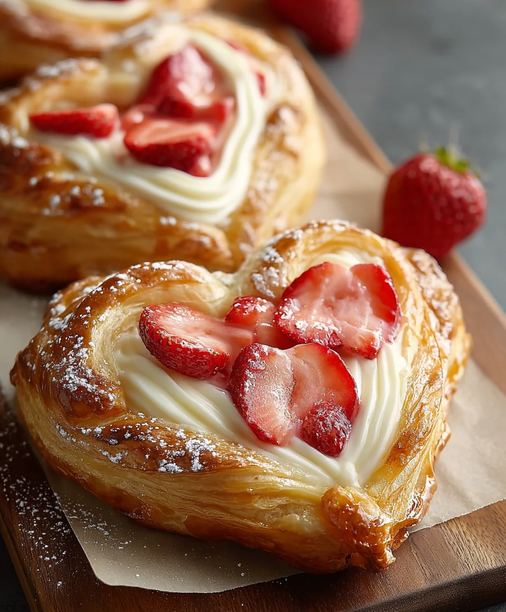 Strawberry Cream Danish-Easy Sweet Pastry Recipe