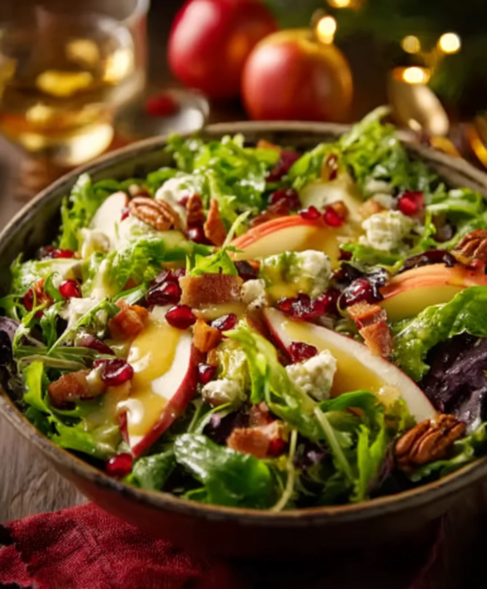 Festive Christmas Salad Honey Mustard Dressing Delight