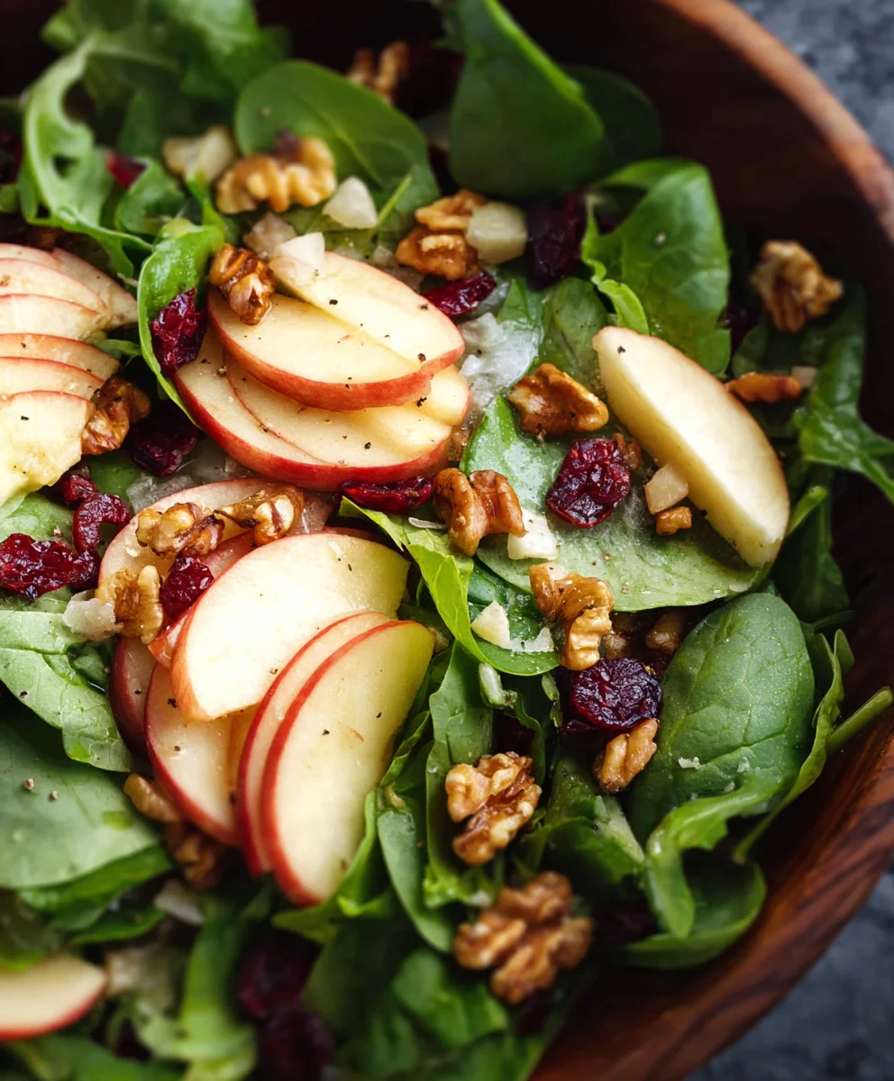 Apple Cranberry Walnut Salad - Festive & Fresh
