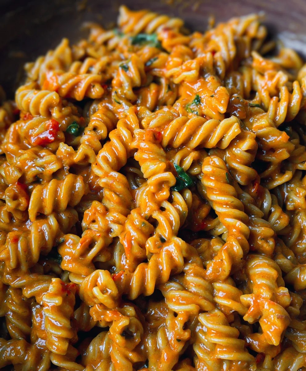 Creamy Vegan Spicy Fusilli- Easy & Delicious Pasta