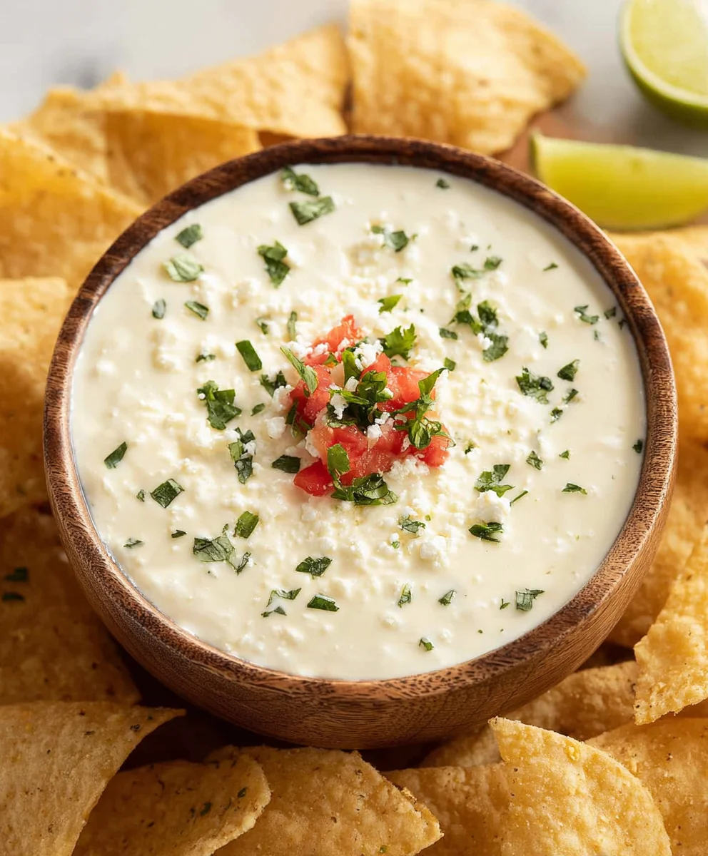 Best Mexican White Cheese Dip Recipe-Creamy & Easy