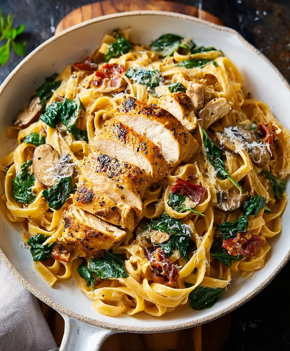 Easy Tuscan Chicken Pasta Recipe-Flavorful & Quick Dinner