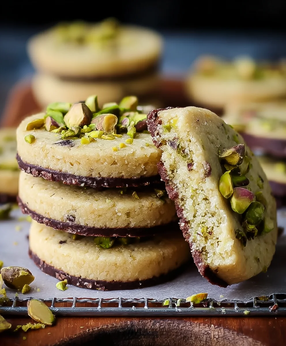 Pistachio Shortbread Cookies - Buttery Nutty Delight